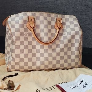 LOUIS VUITTON Damier Azur Speedy Bag 30